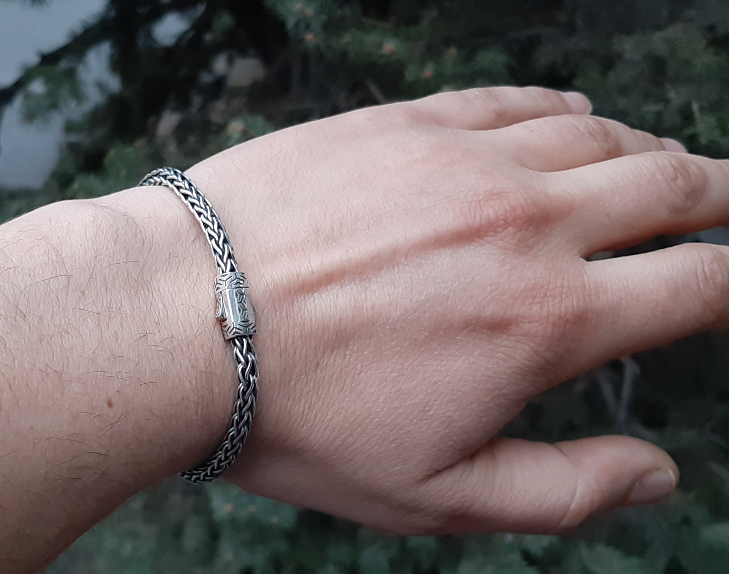 sterling silver woven bracelet