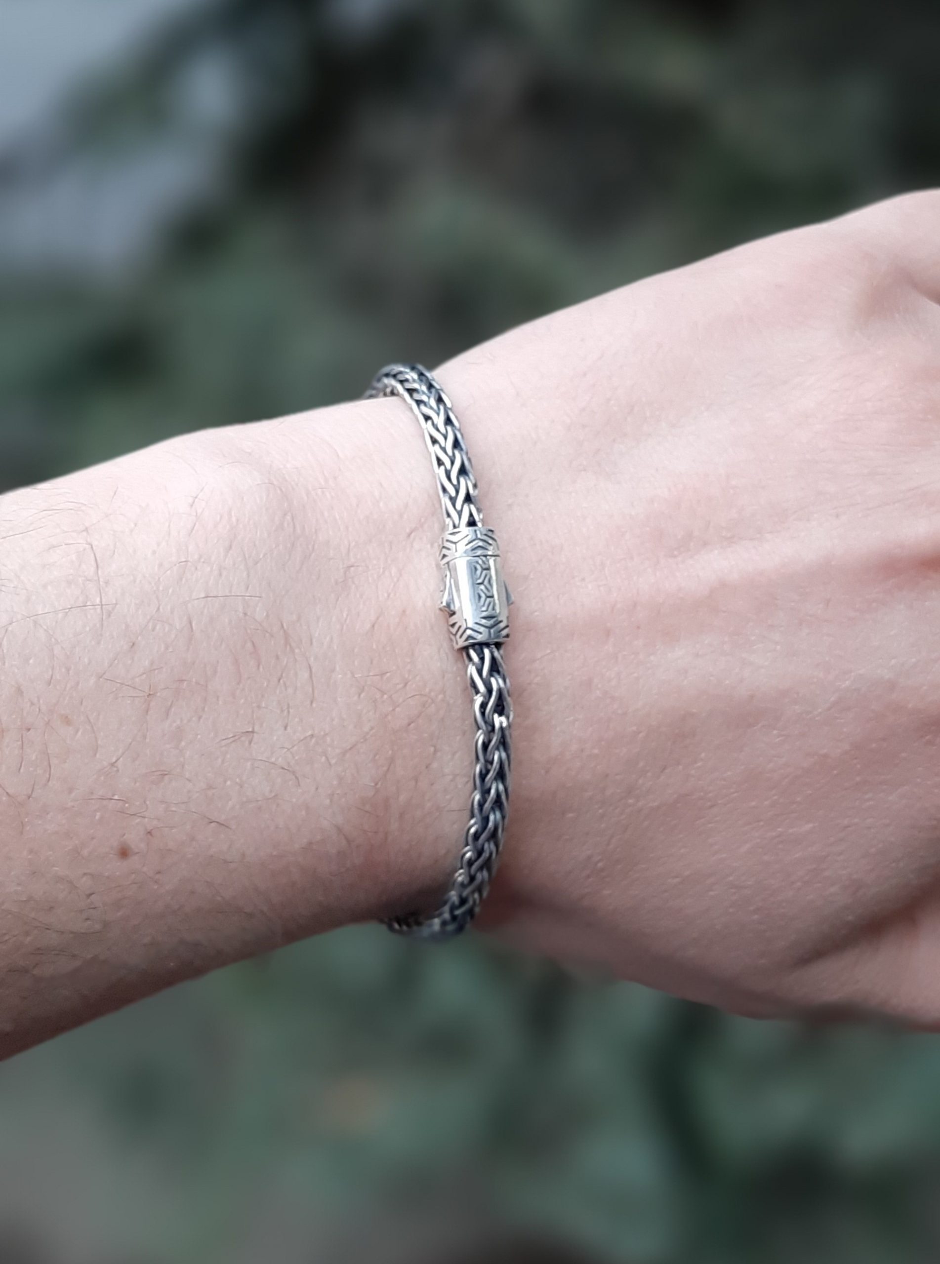 sterling silver woven bracelet